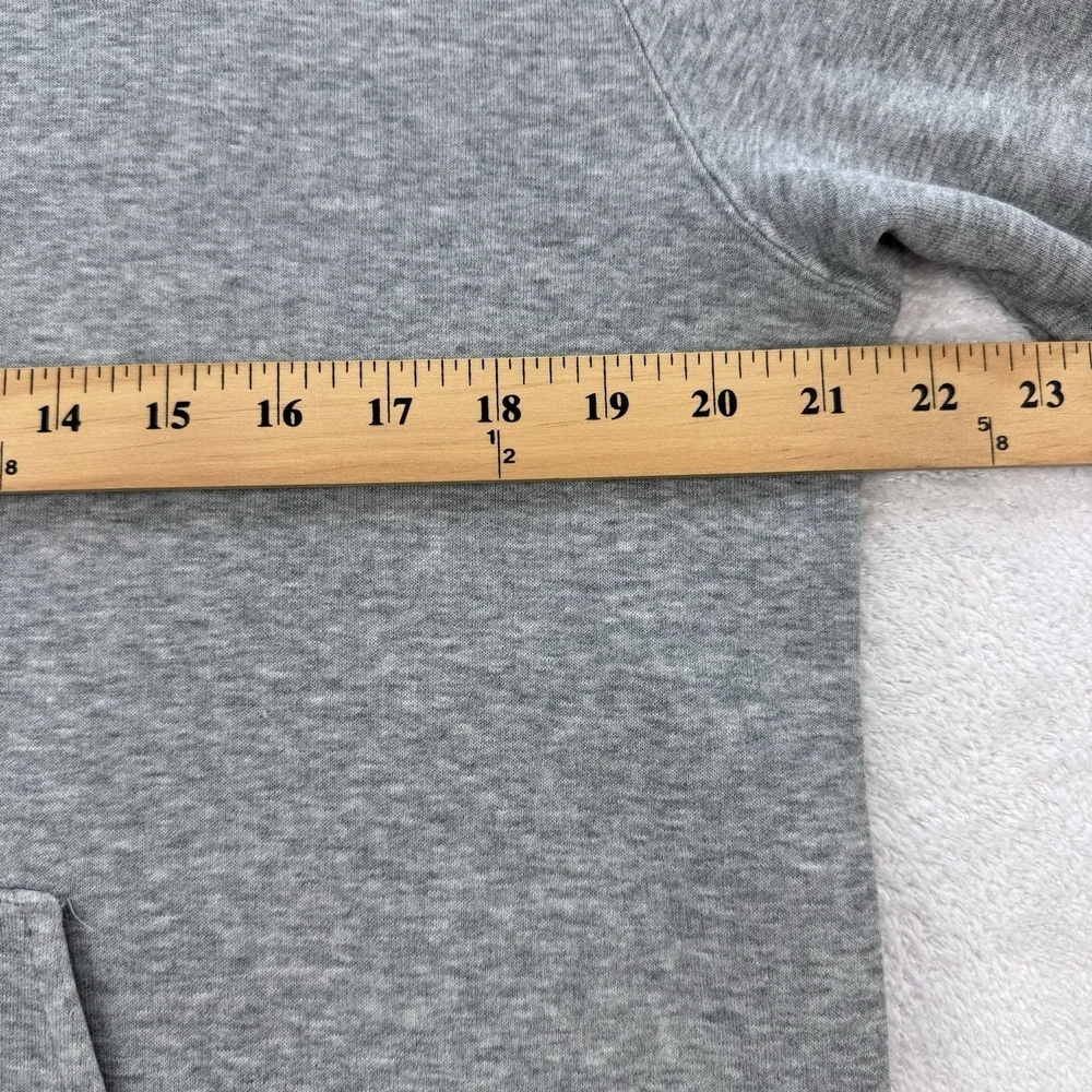 VTG Nike Hoodie Pullover XL Gray Big Center Swoosh Embroidered Spellout LS Y2K